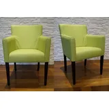 Grün Echtleder Esszimmerstühle mit Armlehnen Stuhl Sessel Esszimmer Leder Stühle