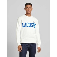 Classic Fit Sweatshirt mit Label-Print, Offwhite, S