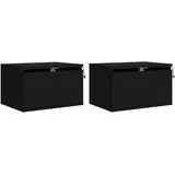 vidaXL Hängenachtschrank 50 x 36 x 2130 cm Schwarz