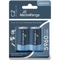 MediaRange Batterien 'Baby C, LR14, 1,5V, 2 Stück
