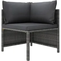 vidaXL Garten-Lounge-Set 4-tlg. grau