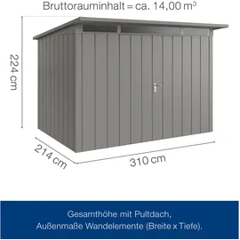 hörmann stauraumsysteme Juno 3,10 x 2,14 m Grau