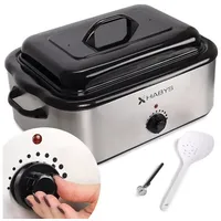Habys Massageliege Hot Stone Wärmegerät Heizgerät Erwärmer 17L Analog Anzeige silberfarben