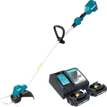 Makita DUR 189 RA2 Akku Rasentrimmer 18 V 300 mm Brushless + 2x Akku 2,0 Ah + Ladegerät