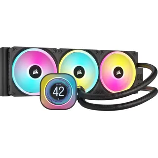 Corsair ICUE LINK H150i LCD RGB Wasserkühlung 360 mm Intel und AMD CPU schwarz