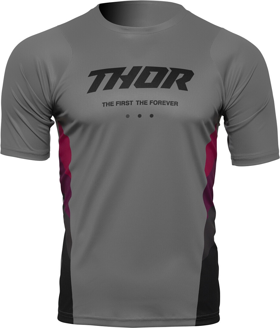 Thor Assist React Jersey, grijs-donkerrood, S