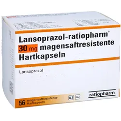 LANSOPRAZOL-ratiopharm 30 mg magensaftres.Hartkap. 56 St