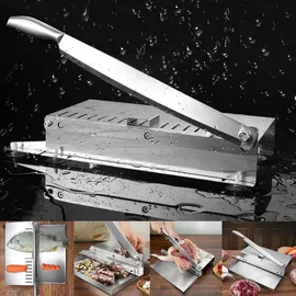 TOPCHANCES Manuell Fleischschneidemaschine, Handbuch Rippen Fleischschneider Biltong Slicer für Kräuter Ginseng Nougat Speck Schinken Gemüse Hauskochen