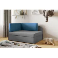 Fun Möbel Kindersofa Sofa Kindersofa Schlafsofa inkl. Bettkasten MAILO Seite Li o. Re, mit Schlaffunktion blau|grau
