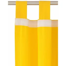 Tom Tailor Vorhang mit feiner Struktur Schlaufen 140 x 255 cm zitrus-gelb