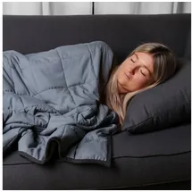 your GEAR Gewichtsdecke 135x200 cm – Therapiedecke 9 kg aus 100% Baumwolle – Schwere Anti-Stress Decke für Erwachsene – Schlafhilfe Gravity Blanket