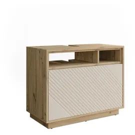 Vicco Waschbeckenunterschrank Beatrice, Cashmere/Artisan-Eiche, 80 x 64 cm mit Schublade