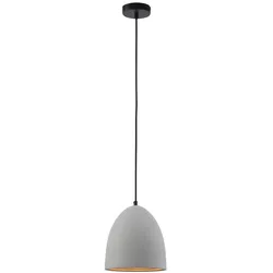 Pendelleuchte, betonfarben, E27, Schirm, Innenleuchte, IP20
