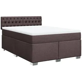 vidaXL Boxspringbett 140 x 200 cm Dunkelbraun
