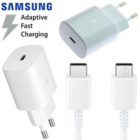 Original Samsung EP-TA800 USB-C Super Fast Charger Netzteil Schnell Ladegerät + Ladekabel Datenkabel Netzladegerät Ladeadapter Galaxy S9 S10 S20 ...