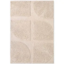 Ted Baker Jasper auch in rund", beige Creme, B:80cm H:25mm L:150cm, Polyester, Teppiche, Hoch-Tief-Struktur, Weich, Shaggy, Modern, Wohnzimmer, Schlafzimmer