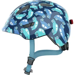 Kinderfahrradhelm ABUS "SMILEY 3.0 LED" Gr. S, blau (blau car), Helme, Kinder, S Kopfumfang: 45cm - 50cm