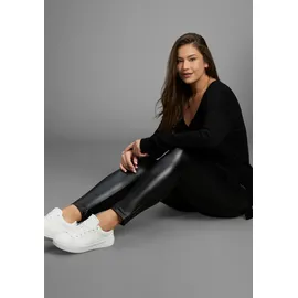 laura scott curve Lederimitathose CURVE Skinny Schwarz 54