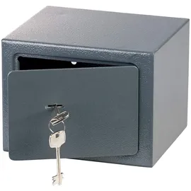 Xcase Kompakter Stahlsafe mit 2 Doppelbart-Schlüsseln, 5 Liter