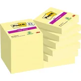 Post-it Post-it® Super Sticky Notes Haftnotizen extrastark gelb, 8 Blöcke + GRATIS 4 Blöcke