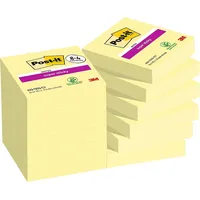Post-it Post-it® Super Sticky Notes Haftnotizen extrastark gelb, 8 Blöcke + GRATIS 4 Blöcke