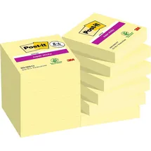 Post-it Post-it® Super Sticky Notes Haftnotizen extrastark gelb, 8 Blöcke + GRATIS 4 Blöcke