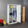 Tectake Spind Stahl 180 x 80 x 40 cm grau abschließbar mit 6 Fächern