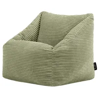 I.C.O.N. Icon Natalia Sitzsack Kinder, Salbeigrün, Flauschiger Cord Stoff,