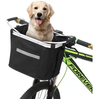 Lixada Fahrradkorb vorne, faltbar, abnehmbar, für Fahrrad, Lenkerkorb, geschlossen mit Seil, verwendet als Korb für Haustiere, Gemüsekorb