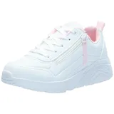 SKECHERS Street Girls Sneaker, White Synthetic/Trim, 34.5 EU