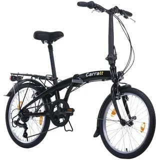 Carratt Alu Fahrrad Faltrad Klappfahrrad 20 Zoll 7-Gang Erwachsene schwarz- Neu