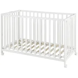 roba Klappbett, (BxL): 64,5 cm x 123 cm, Holz, weiß - weiss