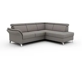 sit&more Ecksofa SIT & MORE "Vincenzo L-Form", grau (steelgrau), B:245cm H:84cm T:193cm, Sofas, Ecksofa, inklusive Kopfteilverstellung, wahlweise mit Bettfunktion, Bettkasten