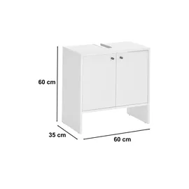 BASIC by Balculina Waschbeckenunterschrank Kairo 60 x 60 cm Weiß