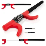 SCHMIDT security tools Lenkradkralle, Extra Langes Lenkradschloss, Wegfahrsperre, PKW Diebstahlschutz, Lenkradsperre mit schlüssellosem
