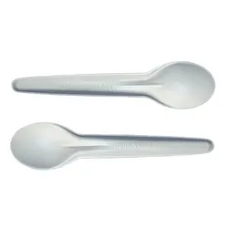 200  Einweg  Löffel Papier weiß 13 cm für Eis Desserts, Joghurt , Kaffee