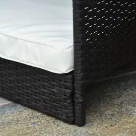 PawHut Hundehöhle Rattan 98 x 70 cm Braun