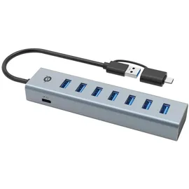 Conceptronic USB-Hub 7-Port 3.0/C->7x3.0 +TypC 5Gbps USB-A x 7