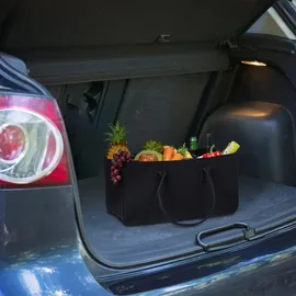 Relaxdays Kaminholztasche Filz 28 l 2er Set Schwarz