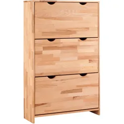 Schuhschrank HOME AFFAIRE "Maximus", beige (kernbuche), Schränke, Höhe 130 cm, mit 3 Doppelschuhtrommeln