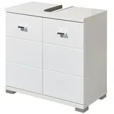 Bega BBK Waschbeckenunterschrank Holzwerkstoff 2-trg Weiß - Chrom