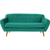 3-Sitzer HOME AFFAIRE "Renne", blau (petrol), B:178cm H:78cm T:73cm, Webstoff, Sofas, mit Heftung im Rücken im skandinavischem Stil