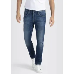 Straight-Jeans MAC "Arne Pipe", Herren, Gr. 34, Länge 32, blau (blau stonewash), Denim/Jeans, Obermaterial: 93% Baumwolle, 5% Elastomultiester, 2% Elasthan, casual, Jeans