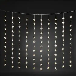 LED Lichtervorhang mit Sternen 120 ww LED 3703-103
