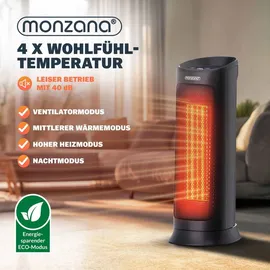 monzana Heizlüfter 2000 W Schwarz/Weiß