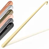 JK Trade® 72cm STABILER Edelstahl Schuhlöffel Lang | 2mm polierter Metall Schuhanzieher Lang zum Stehen | Schnell & Einfach | optimierte Länge & Breite | Shoe Horn | Business | Aufhängbar