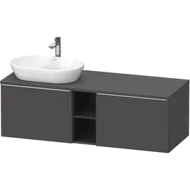 Duravit D-Neo Konsolenwaschtischunterbau wandhängend Graphit Matt 1400x550x459 mm - DE4950L70490000 DE4950L70490000
