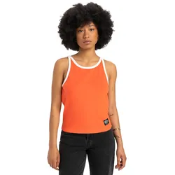 Tanktop QUIKSILVER "Penida", Damen, Gr. L, orange (tigerlily), 100% Baumwolle, Tops
