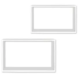 Hti-Living Wandregal 2er Set Altona 40 x 12 x 10 cm Weiß