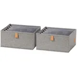 LOVE !T STORE !T Schubladenbox 30 x 30 x 15 cm 2-tlg. grau